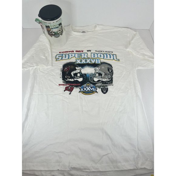 NFL Game Day Super Bowl XXXVII Mug And T Shirt Tampa Bay Bucs vs Oakland Raiders - Picture 2 of 8